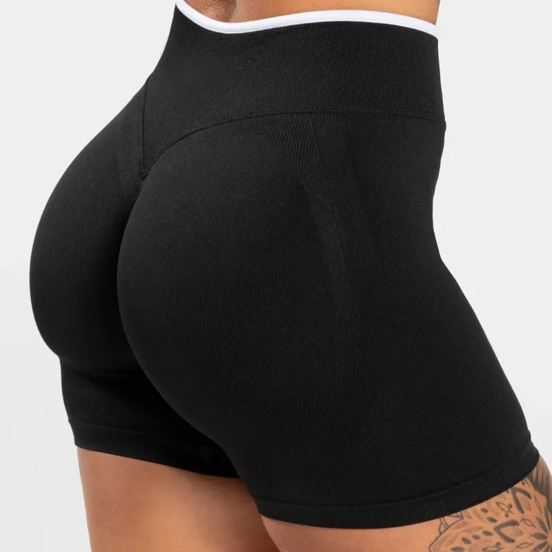 Short de sport sculptant effet push-up - Taille haute & anti-roulotrage