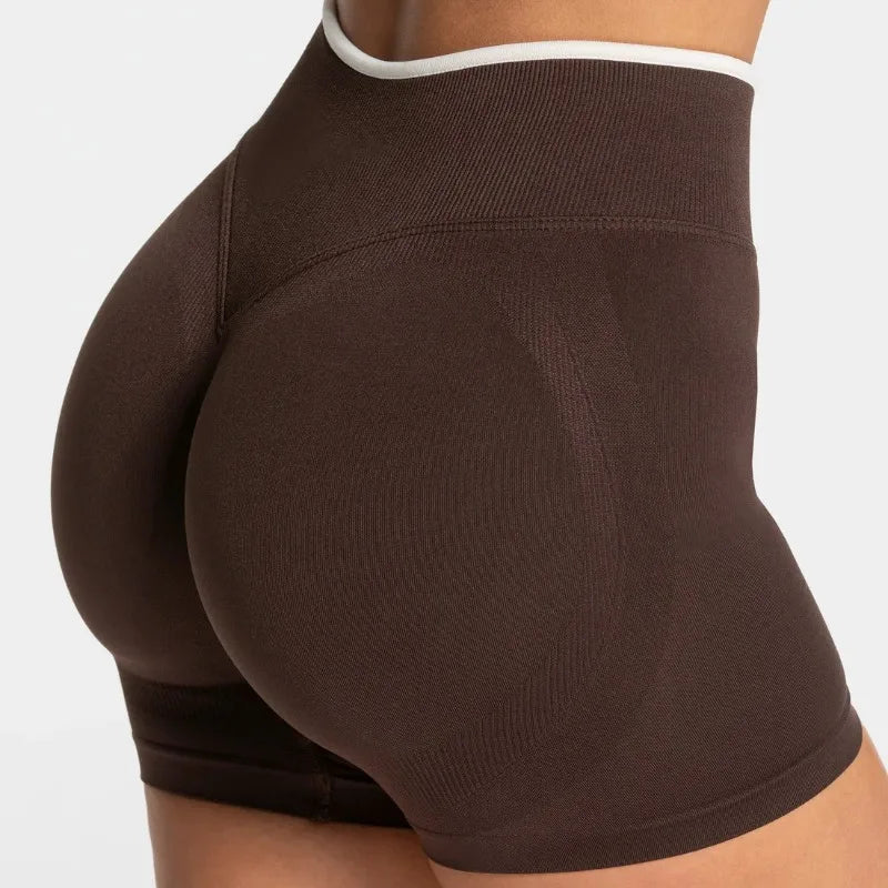 Short de sport sculptant effet push-up - Taille haute & anti-roulotrage