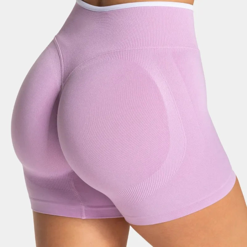 Short de sport sculptant effet push-up - Taille haute & anti-roulotrage
