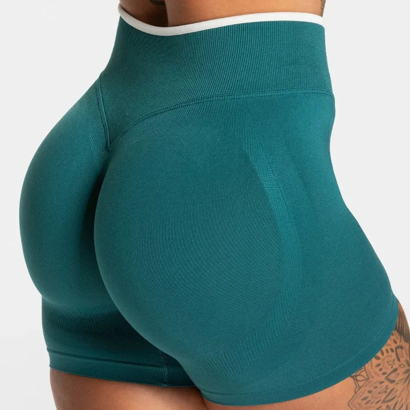Short de sport sculptant effet push-up - Taille haute & anti-roulotrage
